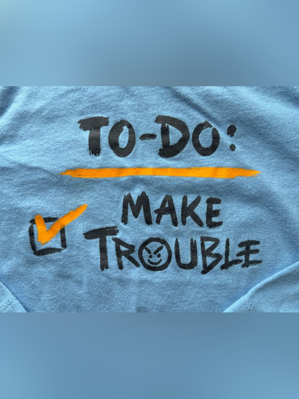 The Children’s Place Make Trouble Graphic Long Sleeve Shirt Baby Boys 12-18M - Picture 2 of 5